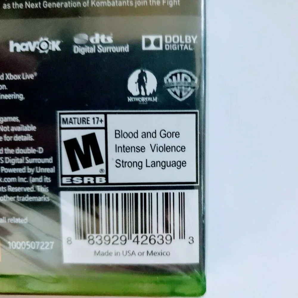 Mortal Kombat X Microsoft Xbox One Video Game Warner Bros Fighting New Sealed